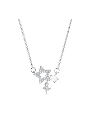 星星相伴项链女级轻奢小众设计ins冷淡风气质镶钻五角星锁骨链