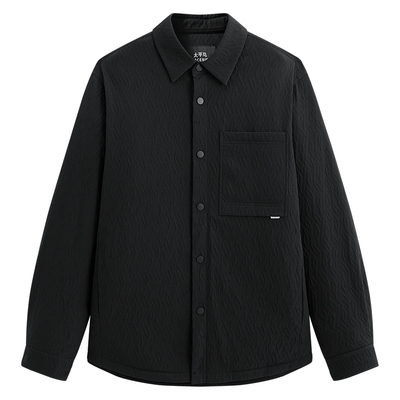 【衬衫式】太平鸟男装 轻薄羽绒服2025年冬季新款提花保暖防寒服