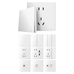 simon西蒙开关插座官方旗舰店官网i6air白色超薄型奶油风五孔面板