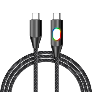 新款镂空RGB氛围灯65W加粗铜快充数据线双TypeC快充头TypeClighting适用于苹果1716华为VIVO小米手机平板传输