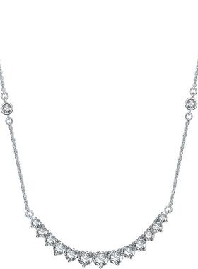 周六福项链女星轨银链坠S925银颈饰送女友节日礼物