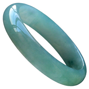 大圈口翡翠手镯浅绿冰透缅甸天然满绿宽边玉镯冰种飘花紫罗兰黄翡