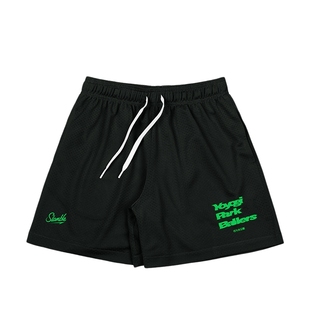 SLAMBLE代代木联名夏季新款网眼纯色运动短裤男休闲篮球四分裤潮