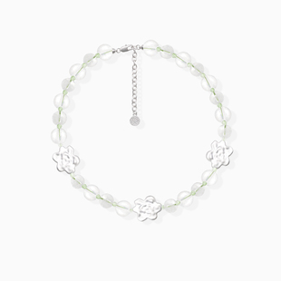 [新品]OINICIO初印舒适区系列晶珀流光花花项链女水晶串珠锁骨链