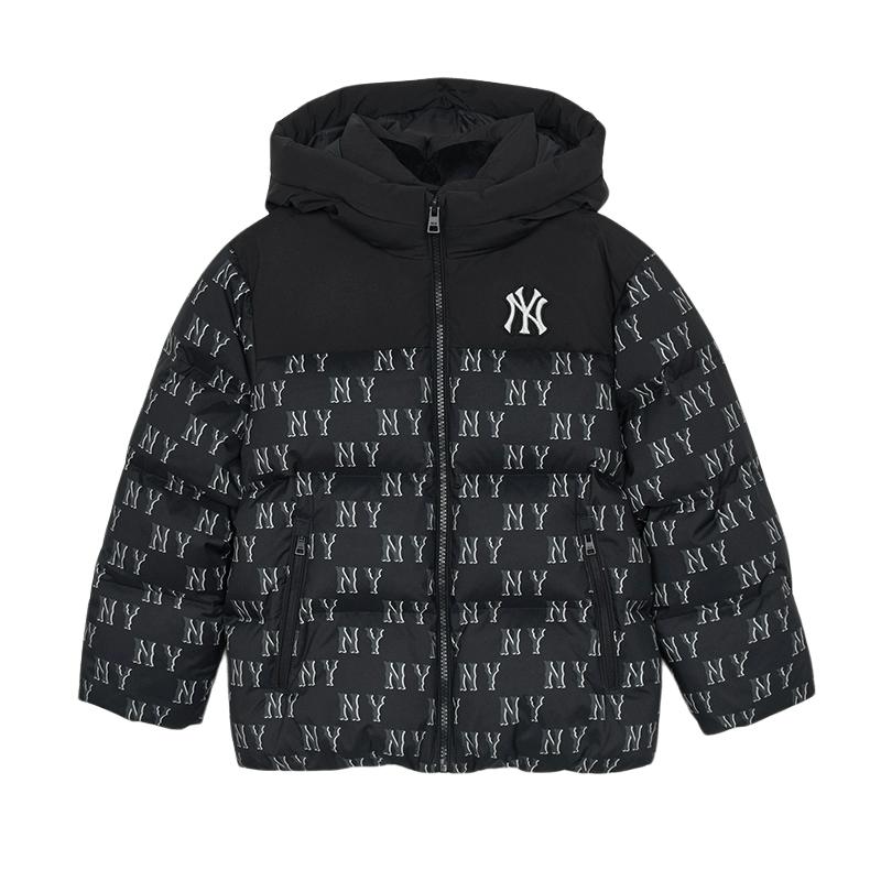 MLB儿童官方男女童经典老花时尚连帽鹅绒太妃糖羽绒服秋冬款