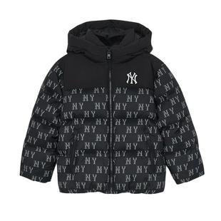 MLB儿童官方男女童经典老花时尚连帽鹅绒太妃糖羽绒服秋冬款