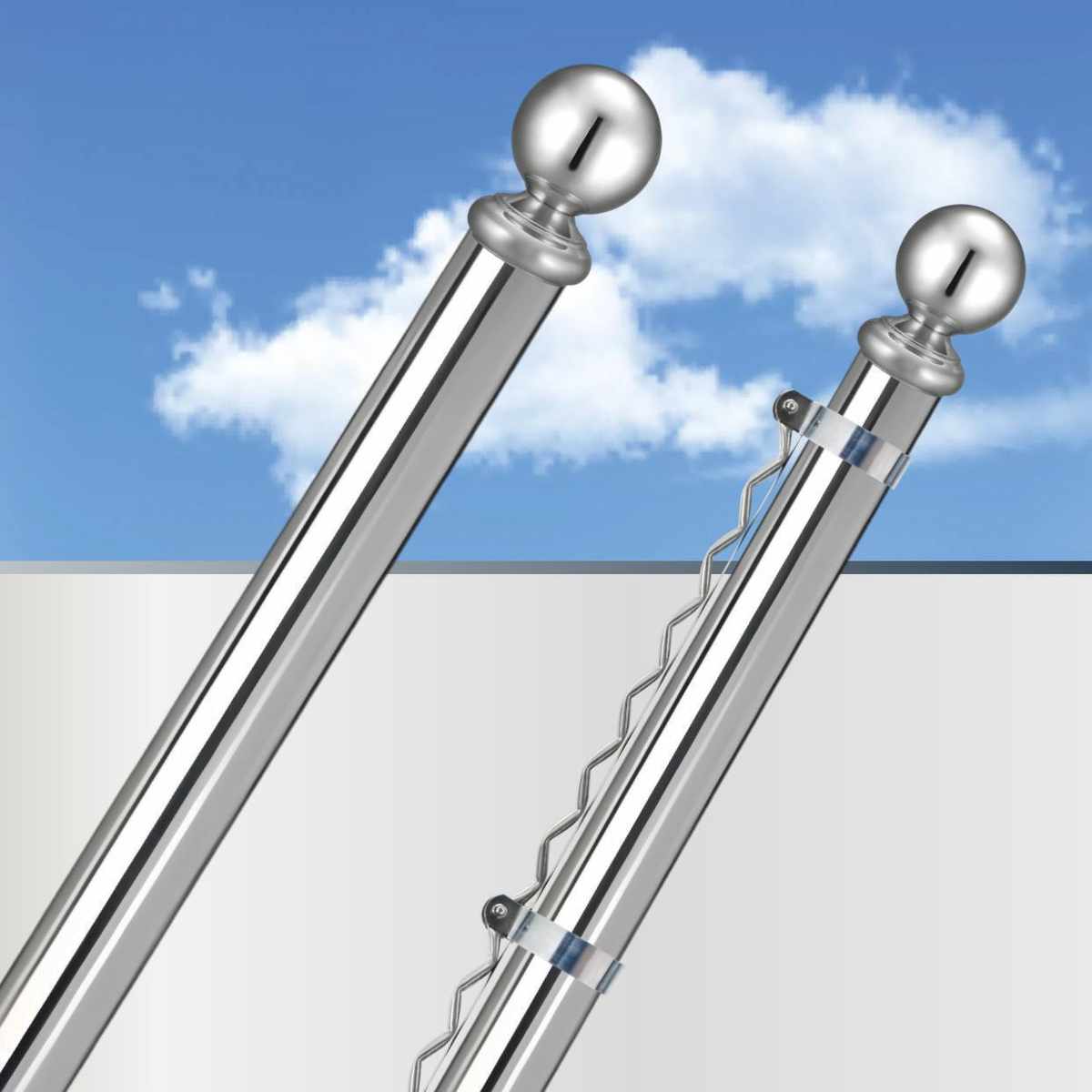 304不锈钢管晾衣架长杆晒被竿子阳台晾衣杆式室内晒衣架一根单杆