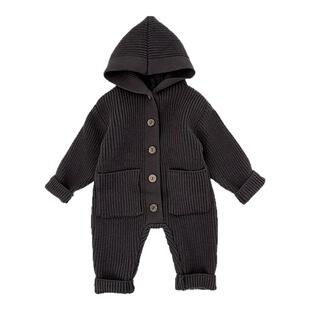 男女童秋冬款洋气长袖爬服小月龄宝宝韩版休闲毛衣婴儿外出连体衣