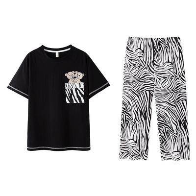 睡衣女士夏季纯棉短袖家居服