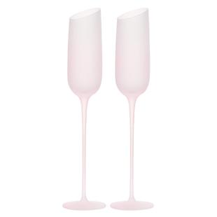 MU16火烈鸟磨砂款香槟杯无铅水晶高脚杯子礼盒装新婚礼物