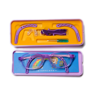 1765进口专业儿童男女可配度数超轻近视散光硅胶眼镜架缚带防滑框