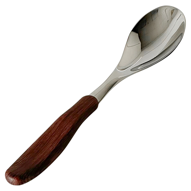 仿木纹不锈钢勺子叉子家用餐具