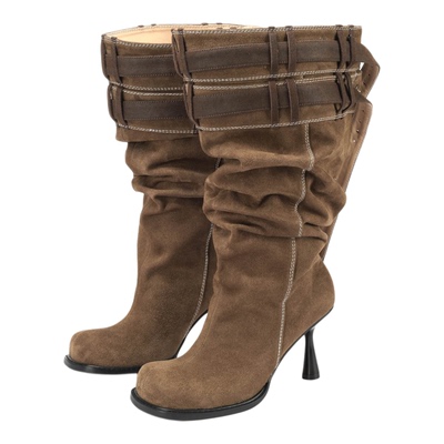 UBORYA原创牛仔裤街头高跟靴