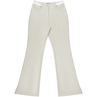 高尔夫裤子女秋冬女装微喇女裤服装女士球裤运动女款白色长裤套装