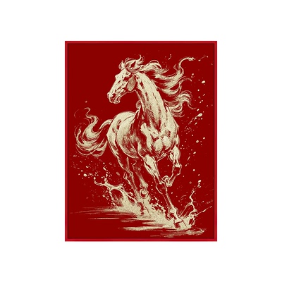 马到成功2026成品装饰画挂画