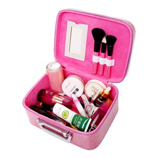 化妆包定型收纳箱便携大号PU硬壳手提化妆盒大容量女包沐足KTV用