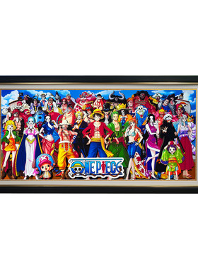 海贼王全家福3D动漫立体装饰画