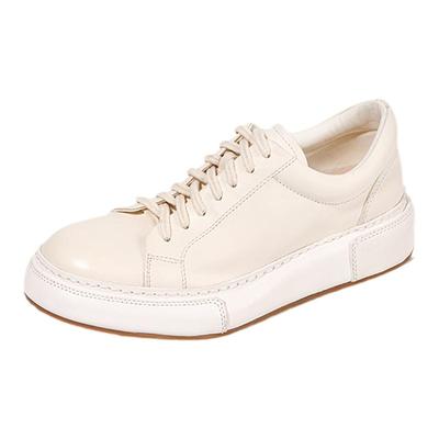 vibram真皮软底小白鞋