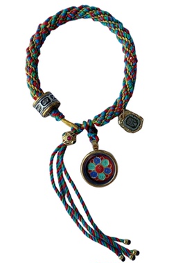 手工编织男女彩六字真言擦擦绳本命年情侣款饰品编织手绳