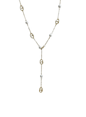 猪鼻子珍珠毛衣链女时尚高级感