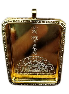 哑金色纯铜唐卡嘎乌盒4*5