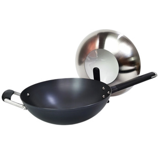 爱仕达精铁锻造尖底圆底炒锅不上锈无涂层金刚旋风CF30/32/34M2Q