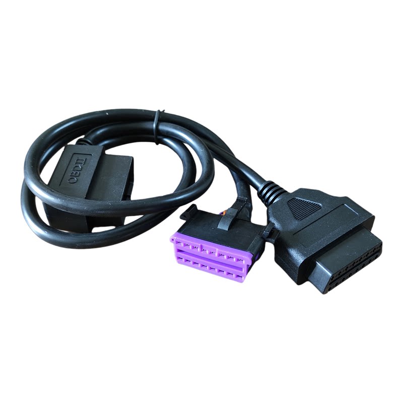 OBD216pin一分二延长线全通电