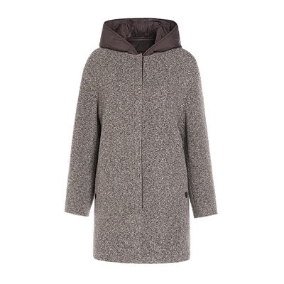 JESSIE可拆羽绒内胆牦牛绒呢大衣