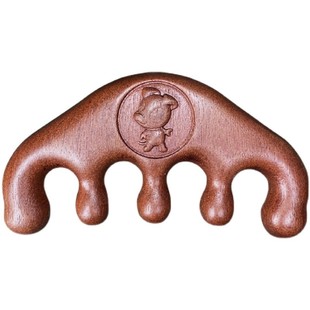 十二生肖按摩梳鼠牛虎兔龙蛇马羊猴鸡狗猪头疗经络刷红檀木梳子