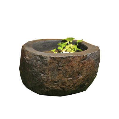 日式庭院水槽石槽流水滴水蹲锯