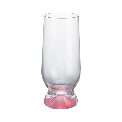 摩登主妇粉色玻璃杯女家用喝水杯