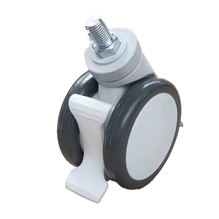 医用病床轮子移动万向静音护理床M16丝5寸医院医疗床脚轮刹车配件