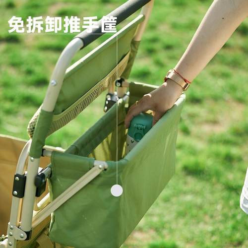 户外推车露营车越野加刹车拉车便携式拖车儿童折叠营地车带遮阳棚
