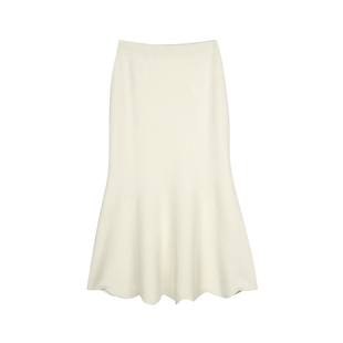 LESS冬季优雅鱼尾裙休闲气质绵羊毛松紧腰针织半身裙子2OAD11260