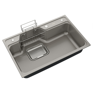 箭牌聚渣宝洗菜盆大单槽厨房水槽304不锈钢家用日式台下盆洗碗池