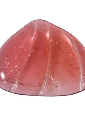 巴西碧玺苏幕水晶贝壳小吊坠