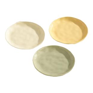 纯色奶油风吐骨碟陶瓷家用六寸小盘子餐桌碟餐盘装骨头碟子小吃碟