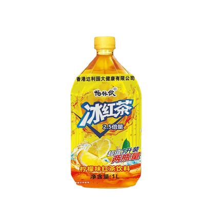 冰红茶1000ml柠檬味红茶饮料大瓶装冰爽囤货整箱特价