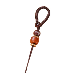 手工编织钥匙扣半成品diy配件钥匙链挂件平安扣玉石吊坠挂饰材料