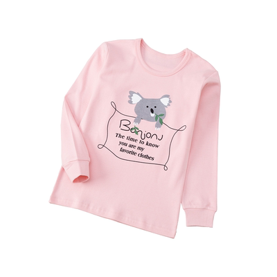 女童秋衣单件纯棉宝宝保暖春秋