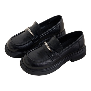 柒步森林英伦风牛皮JK制服乐福鞋学院小皮鞋子女单鞋春秋2026新款