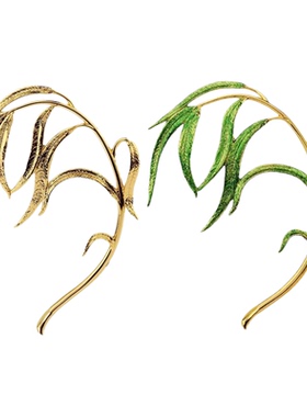 观音菩萨法器金色柳枝净瓶合金净瓶绿色杨柳枝观世音菩萨法器配件