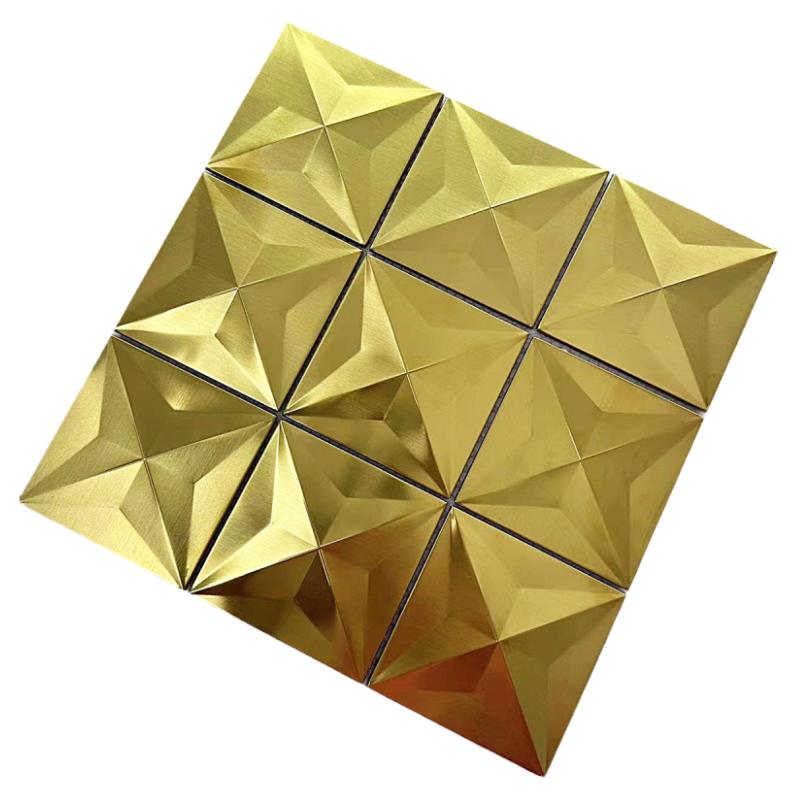 3D酒吧客厅不锈钢金属立体墙贴