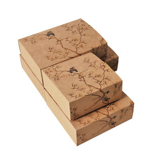 烘焙包装牛皮纸蛋挞茶叶喜糖饼干80g50g月饼盒蛋黄酥雪花酥盒定做