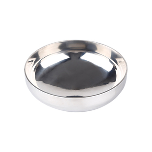 304不锈钢卫生级椭圆封头镜面堵盖焊接管帽钢管管道封口堵头76 51