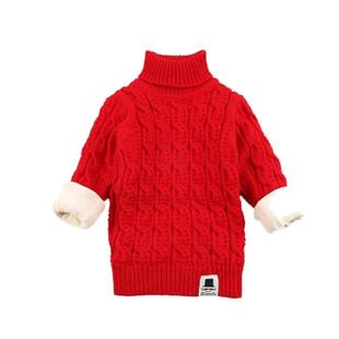 儿童毛衣大童秋冬宝宝毛线衣男童女童毛衣高领套头针织衫打底加厚