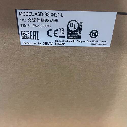 【询价】台达 ASD-B3-0421-L 400W伺服驱动器适用