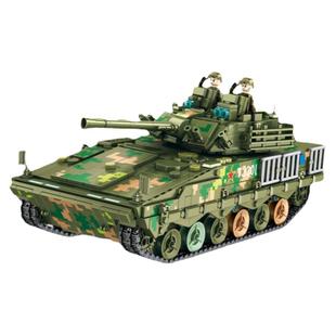 潘洛斯中国04A步兵战车模型军事坦克拼插装玩具积木礼物拼搭摆件