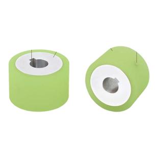 键槽通孔铝合金主动轮聚氨酯包胶动力滚轮耐磨PU传动滚轮滚筒现货