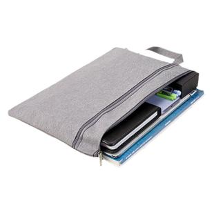 杰利 a4文件袋双层双拉链学生用科目分类手提包多层帆布小清新防水牛津布定制logo印刷 孕妇文件袋孕期产检包